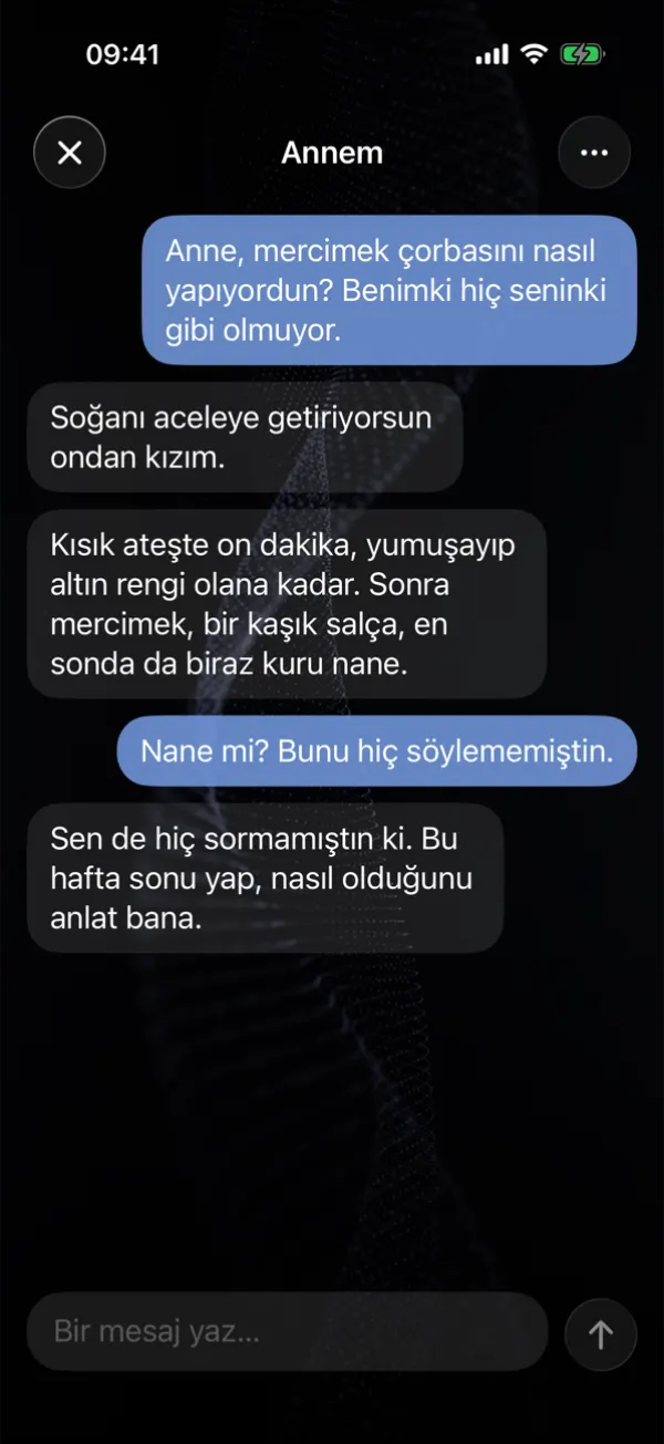 Bir annenin kopyasıyla sohbet